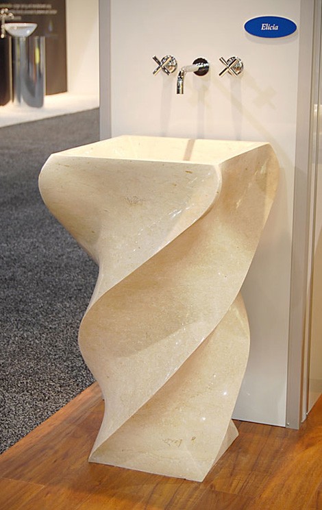 Natural Stone Pedestal Sinks from D’Vontz