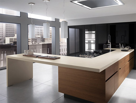 Electra Walnut Kitchen from Ernestomeda